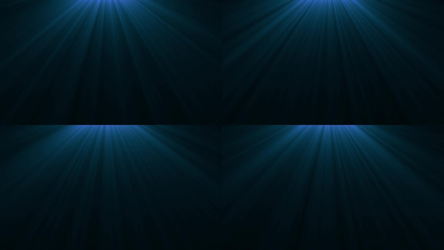 4K蓝色顶光丁达尔光-无缝循环带透明通道