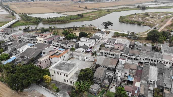 广东江门台山海口埠航拍