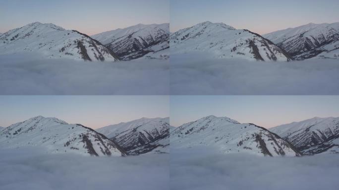 新疆阿勒泰禾木冬季雪景航拍
