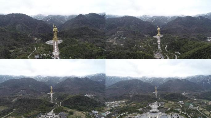九华山风景区景点4K航拍