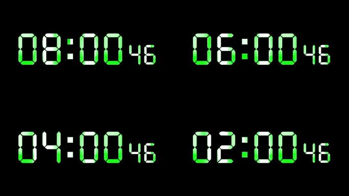 4K绿色液晶数字倒数10分钟精确毫秒 2