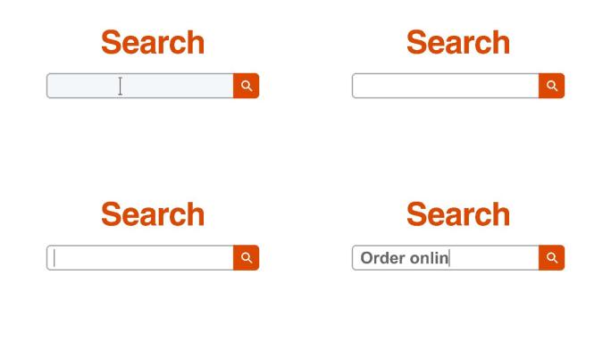 网络浏览器或带有搜索框的网页键入在线订单进行互联网搜索
