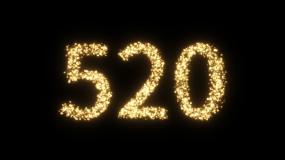 520金色粒子效果闪烁华丽视频素材