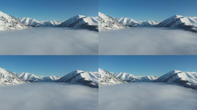 阿勒泰禾木冬季雪景云海