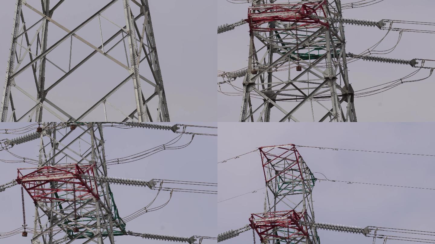 高压电线杆供电电力电路电塔 (5)