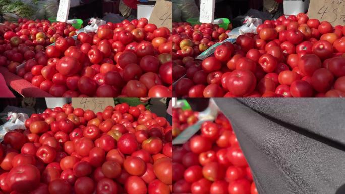 赶大集购买西红柿番茄圣女果买菜 (1)