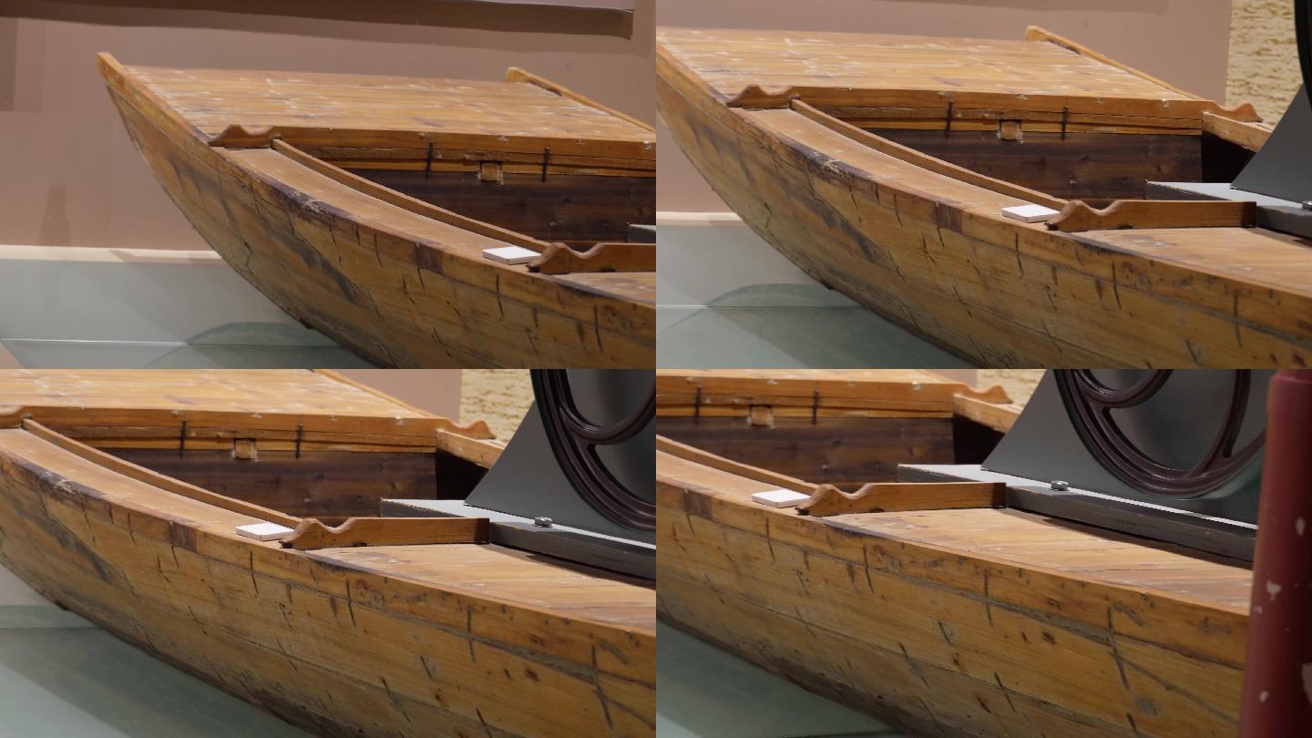 木筏竹筏小船木头船 (2)