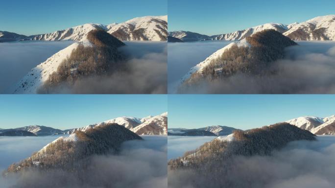 新疆阿勒泰禾木雪景云海