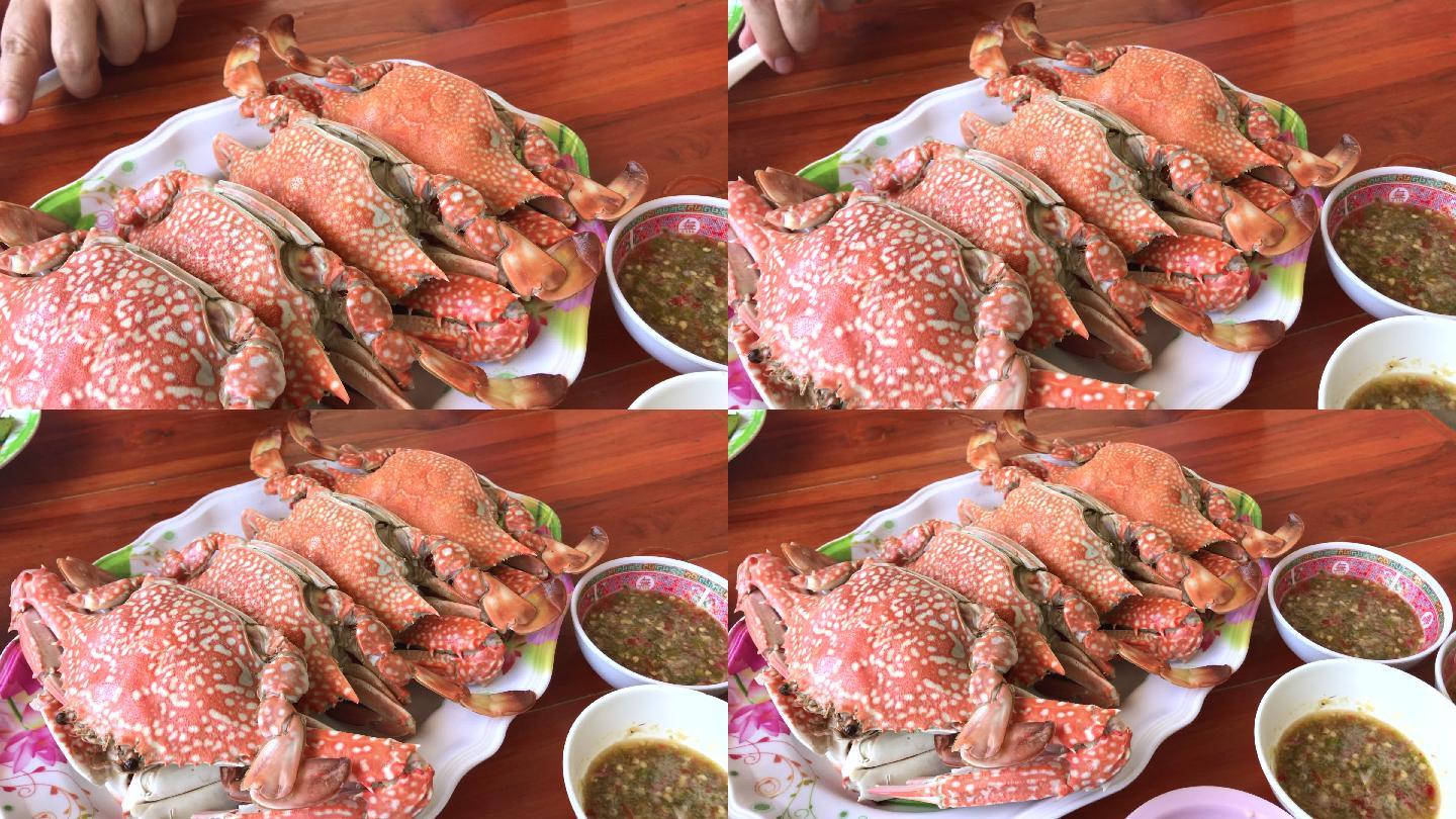 泰国华欣海鲜酱大煮蟹。