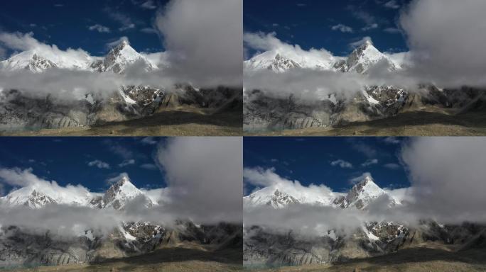 原创 西藏喜马拉雅山脉希夏邦马峰雪山风光