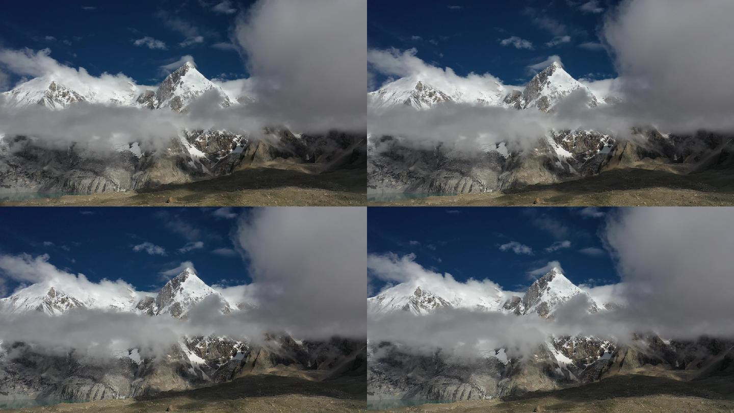 原创 西藏喜马拉雅山脉希夏邦马峰雪山风光