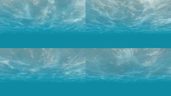 4K水底海水湖水水波纹水纹理水面水下世界