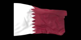 卡塔尔  卡塔尔国旗 Alpha通道视频素材