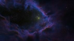 有星星和紫色星云的外层空间视频素材