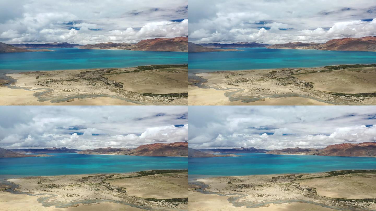 原创 西藏日喀则佩枯措湖泊自然风光航拍