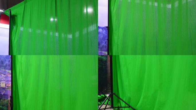 录影棚绿扣背景摄影棚补光灯 (4)