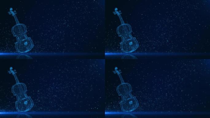 4K唯美粒子小提琴背景循环