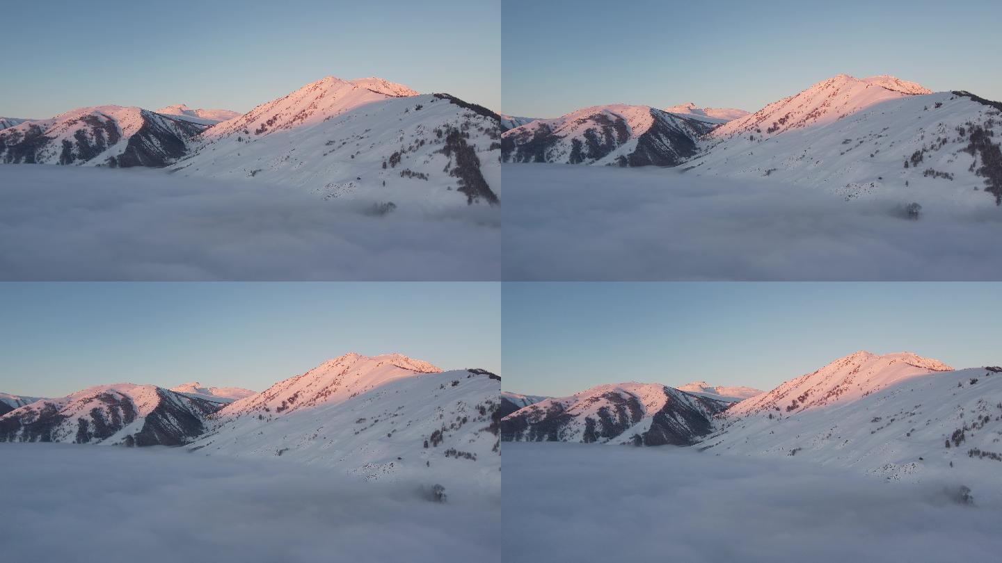 阿勒泰禾木冬季雪景云海