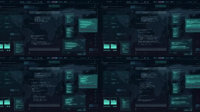 用于网络技术概念的未来用户界面HUD GUI数字文本数字元素