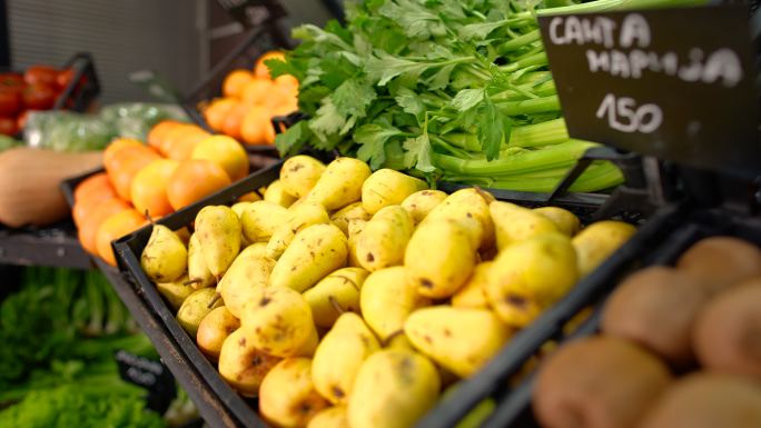 在我们的农贸市场，你只能找到新鲜的有机蔬菜