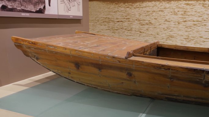 木筏竹筏小船木头船 (1)