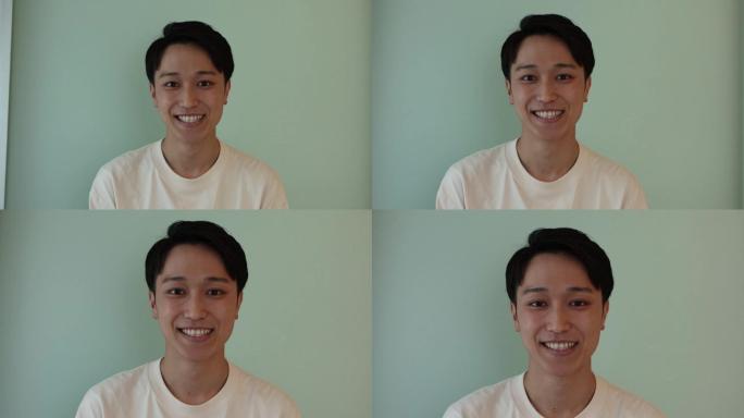 微笑的亚洲年轻男子肖像
