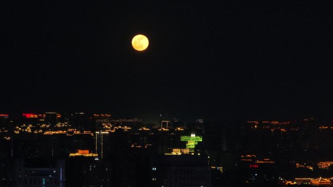 金色的月亮赏月晚安月黑风高思念中秋节相思