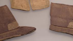 古人鞋袜文物古董 (2)~1视频素材