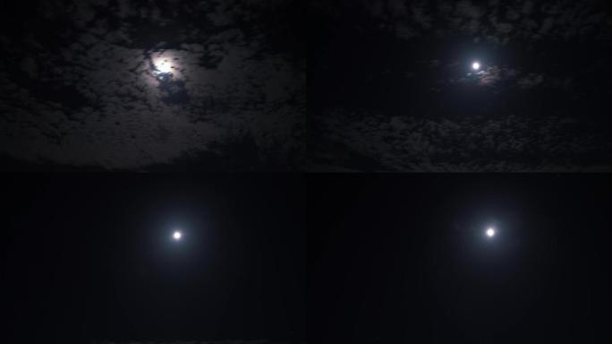 月亮夜晚的满月