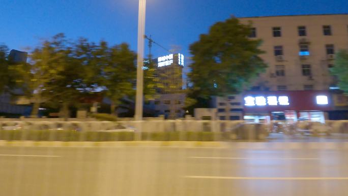 GH015288夜晚武汉建设大道车左空镜