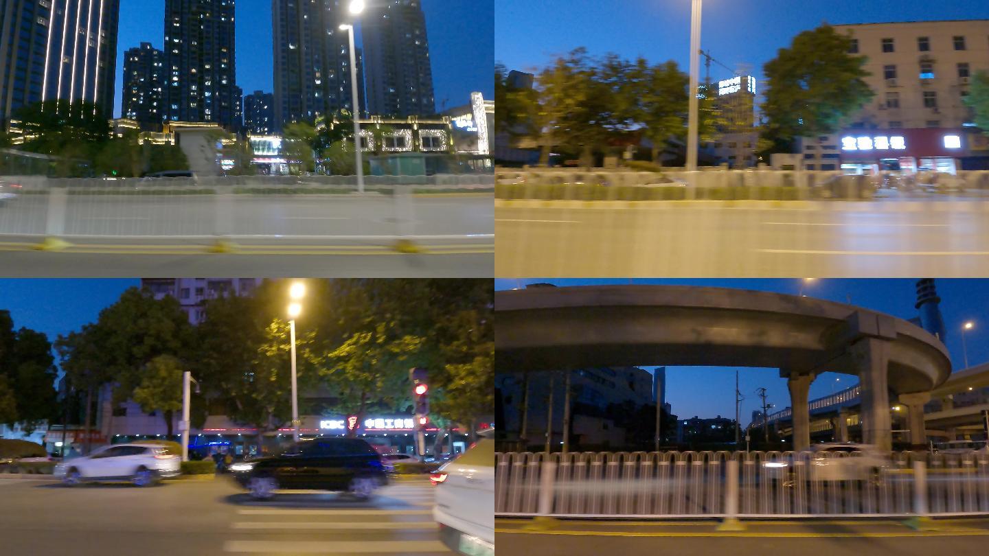 GH015288夜晚武汉建设大道车左空镜
