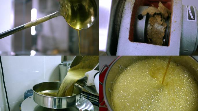 食用油菜籽油提炼压榨——多镜头实拍素材