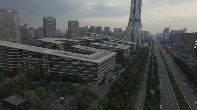 成都高新区天府软件园腾讯工业园航拍