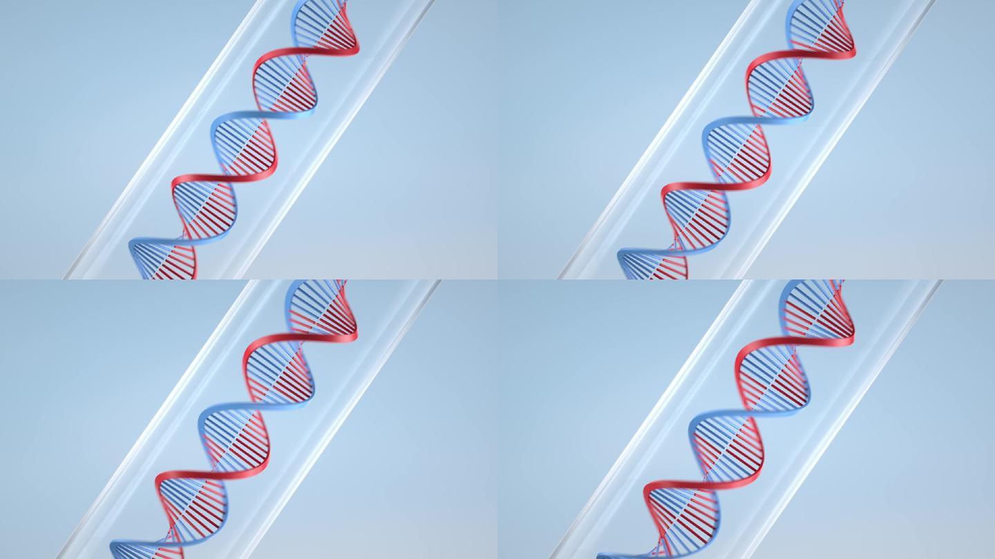 抽象双螺旋DNA分子链创意动态视频