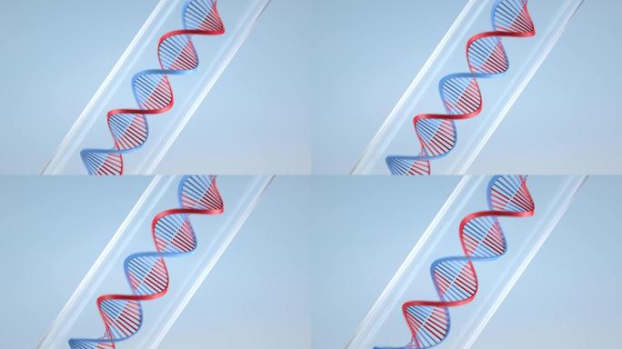 抽象双螺旋DNA分子链创意动态视频