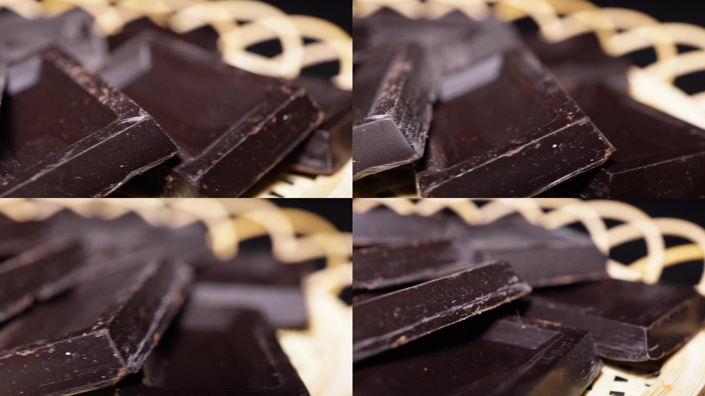 特写黑巧克力零食甜品 (3)