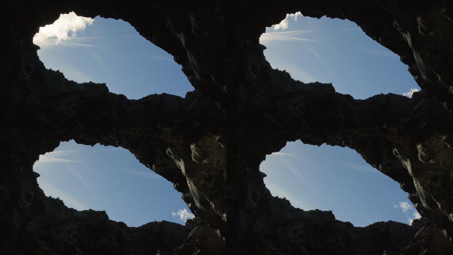 月球国家纪念碑火山口著名的印度隧道熔岩管