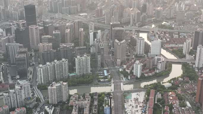 4K原素材-上海空城，上海苏州河