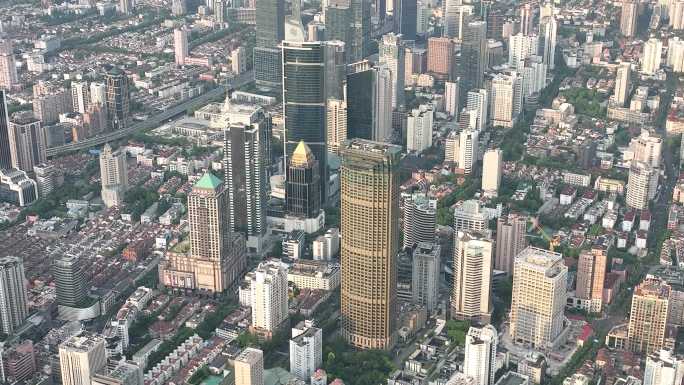 4K原素材-航拍上海空城商业，嘉地中心