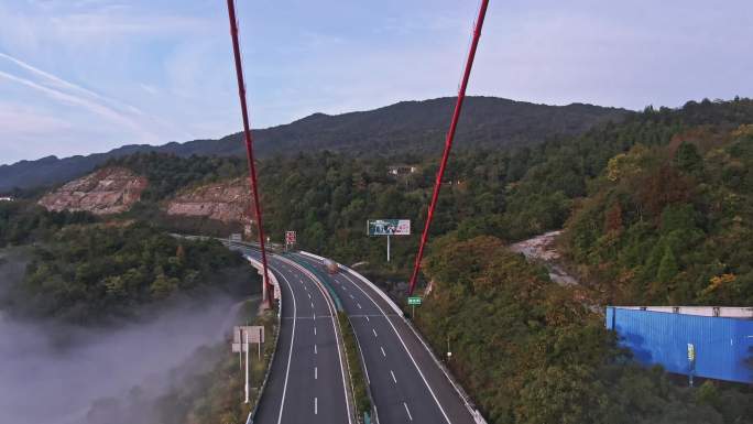 航拍超级工程高速公路特大桥梁
