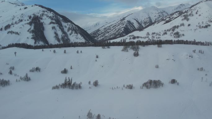 阿勒泰禾木雪景