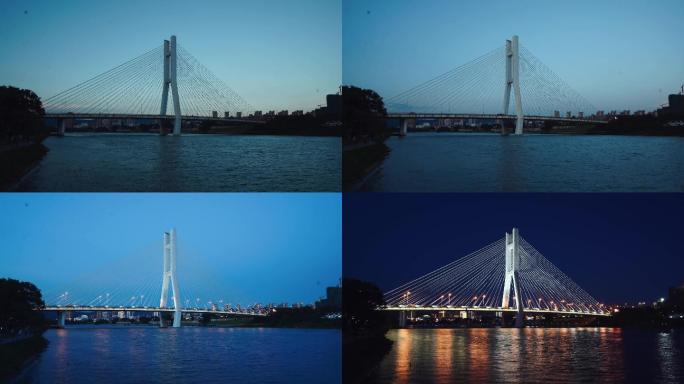 百色东合桥日转夜延时摄影4k60p