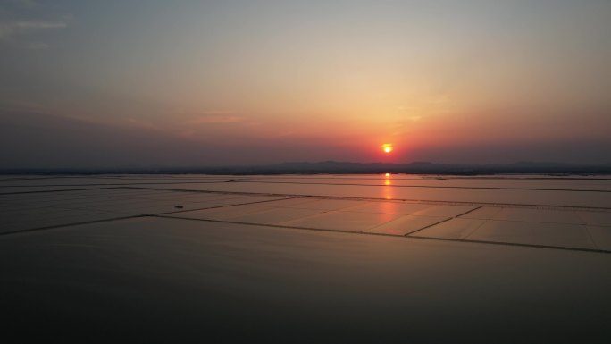 夕阳下的长荡湖-4K