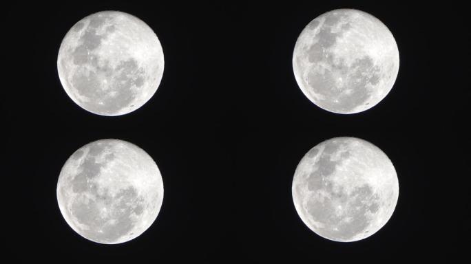 夜晚的超级月亮月亮表面