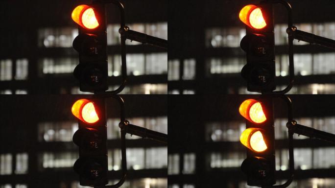 夜间交通灯变绿（HD720p）