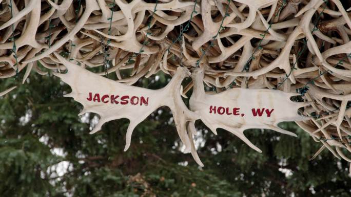 怀俄明州杰克逊的鹿角标志