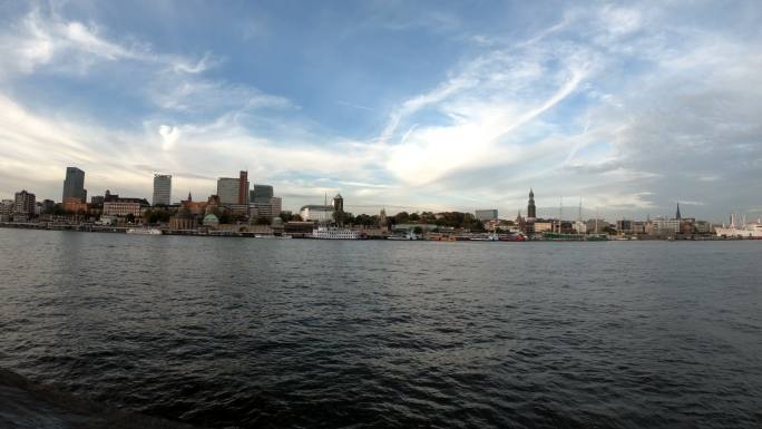 汉堡水上城市景观景色美景风光国外外国旅行