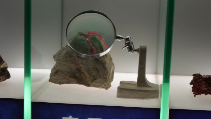 晶石矿石矿产样本孔雀石硫磺 (3)