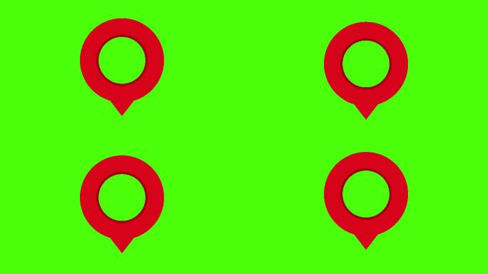 地图标记绿色屏幕阴影循环红色