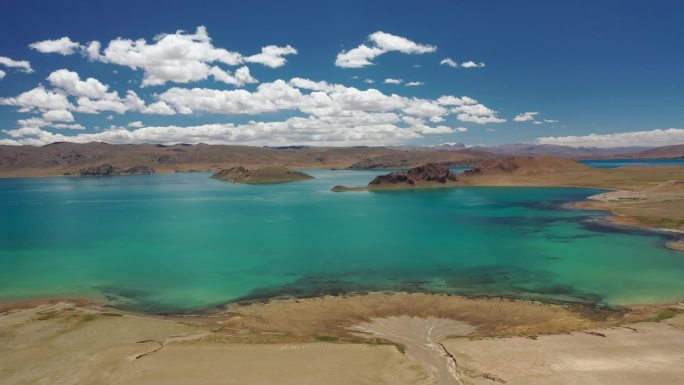 原创 西藏羌塘高原恰规错旅游自然风光航拍